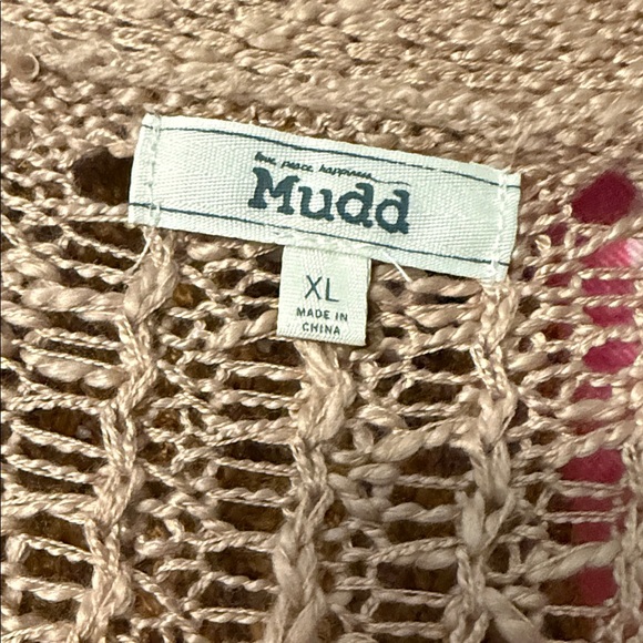 Mudd Brand Women's Open Knit Cardigan Sweaters - Olive, Mustard, Light Pink XL - Picture 8 of 8